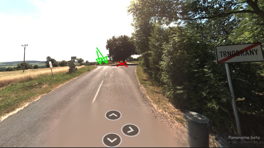 Z Trnobran zpět na Liběšice cca 150m